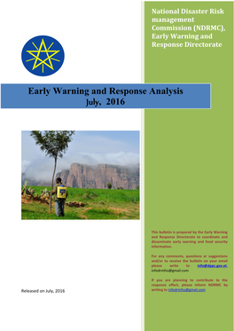 Early Warning and Response Analysis July, 2016