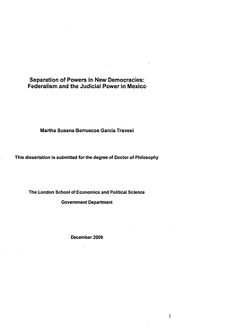 Federalism and the Judicial Power in Mexico