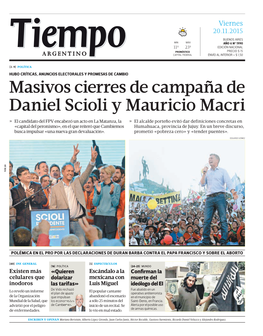 Masivos Cierres De Campaña De Daniel Scioli Y Mauricio Macri
