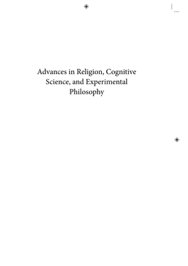 Advances in Religion, Cognitive Science, and Experimental Philosophy