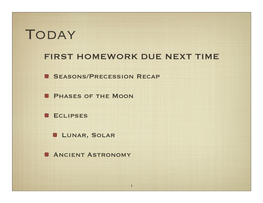 Lunar Phases & Eclipses