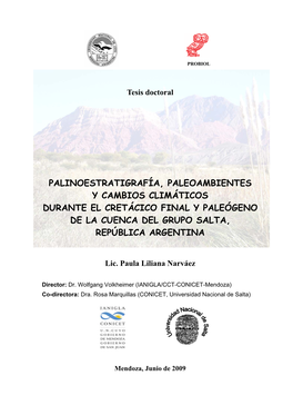 Palinoestratigrafía, Paleoambientes Y Cambios Climáticos Durante El Cretácico Final Y Paleógeno De La Cuenca Del Grupo Salta, República Argentina