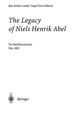 Of Niels Henrik Abel