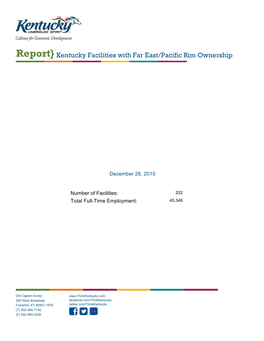 Report} Kentucky Facilities with Far East/Pacific Rim Ownership