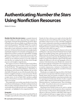 Authenticating Number the Stars Using Nonfiction Resources