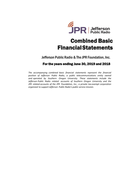 Combined Basic Financial Statements