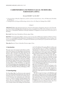 Carboniferous and Permian Algal Microflora, Tarim Basin (China)