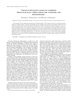 Viburnum Phylogeny Based on Combined Molecular Data: Implications for Taxonomy and Biogeography1