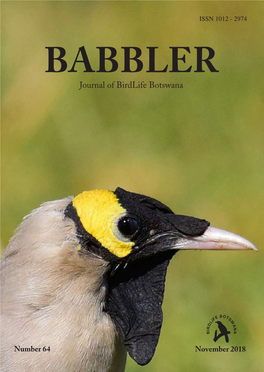 BABBLER ISSN 1012 - 2974 Journal of Birdlife Botswana