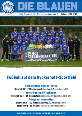 BIEBRICHER FUSSBALLVEREIN 1902 E.V. CHI Deutschland Wünscht „Den Blauen” Für Die Saison Viel Erfolg!