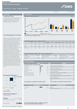 DWS Aktien Schweiz