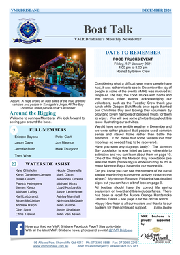 Boat Talk VMR Brisbane’S Monthly Newsletter