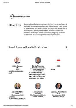 Search Business Roundtable Members