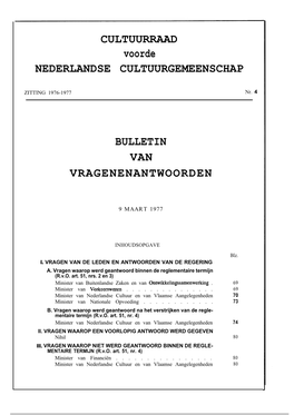 CULTUURRAAD Voorde NEDERLANDSE CULTUURGEMEENSCHAP