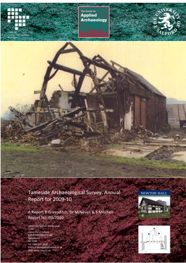 Tameside Archaeological Survey. Annual Report for 2009-10
