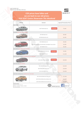 SEAT Pricelist May 2019 (2019-05-30)
