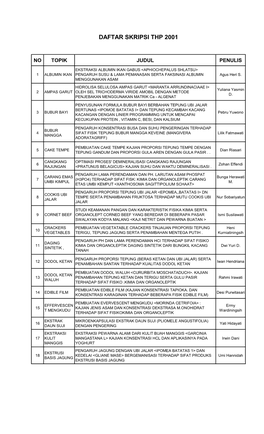 Daftar Skripsi Thp 2001