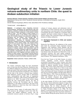 Geological Study of the Triassic to Lower Jurassic Volcano-Sedimentary Units in Northern Chile: the Quest to Andean Subduction Initiation