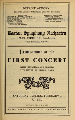 Boston Symphony Orchestra Concert Programs, Season 31,1911-1912, Trip