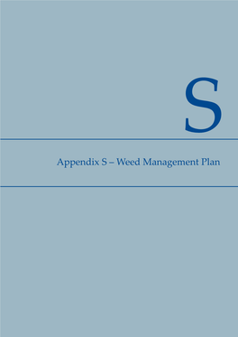 Weed Management Plan