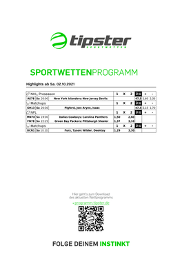 Sportwettenprogramm