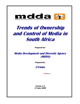 Trends of Ownership and Control of Media in South Africa