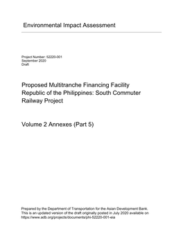 Environmental Impact Assessment Proposed Multitranche Financing