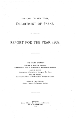 Report for the Year 1902