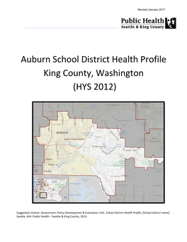 Auburn School District Health Profile King County, Washington (HYS 2012)