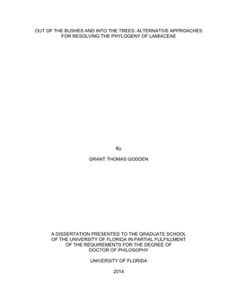 Alternative Approaches for Resolving the Phylogeny of Lamiaceae