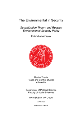 The Environmental in Security