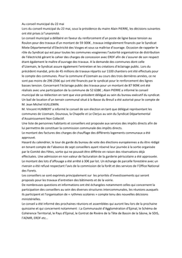 Au Conseil Municipal Du 22 Mai Lors Du Conseil Municipal Du 22 Mai, Sous La Présidence Du Maire Alain PIERRE, Les Décisions Suivantes Ont Été Prises À L’Unanimité