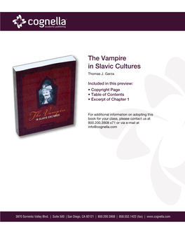 The Vampire in Slavic Cultures