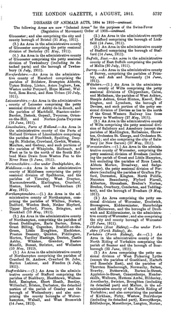 The London Gazette, 1 August, 1911. 5737
