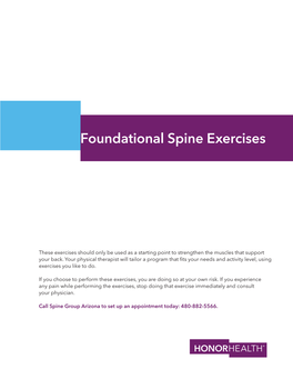 Foundational Spine Exercises