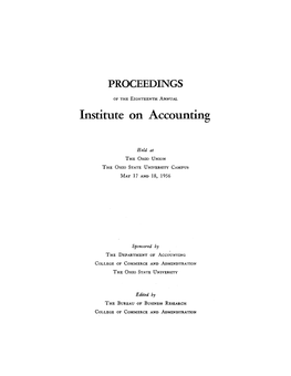 Institute on Accounting