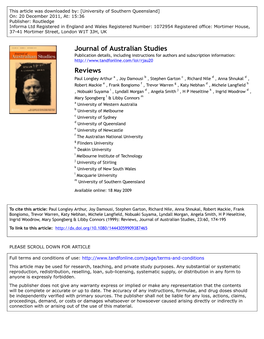 Journal of Australian Studies Reviews