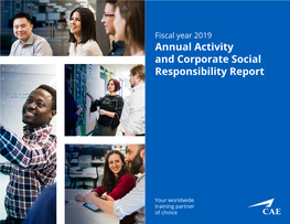 FY19 Annual Activity and Corporate Social Responsibility Report