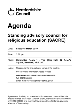 Agenda Document for Standing Advisory