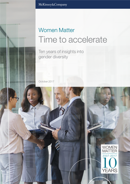Women Matter| Time to Accelerate