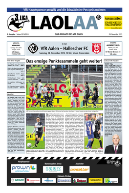 Hallescher FC Das Emsige Punktesammeln Geht Weiter!