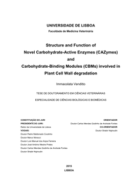 (Cazymes) and Carbohydrate-Binding Modules (Cbms) Involved in Plant Cell Wall Degradation