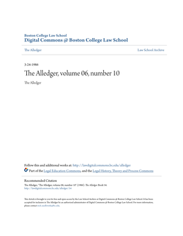 The Alledger, Volume 06, Number 10 the Alledger