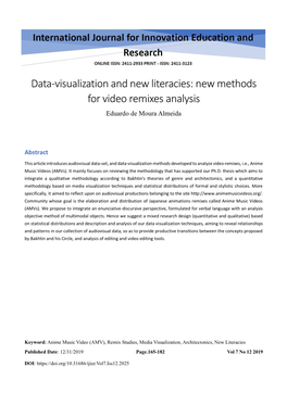 Data-Visualization and New Literacies: New Methods