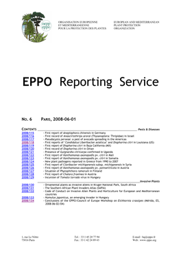 EPPO Reporting Service