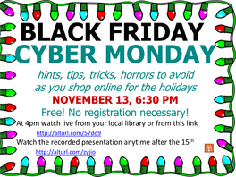 Black Friday Cyber Monday