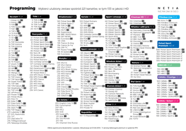 Programing Wybierz Ulubiony Zestaw Spośród 221 Kanałów, W Tym 133 W Jakości HD NIE MA JAK W SIECI