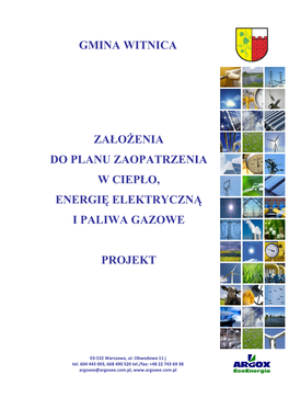 Założenia Do Planu Zaopatrzenia W Ciepło, Energię Elektryczną I Paliwa Gazowe