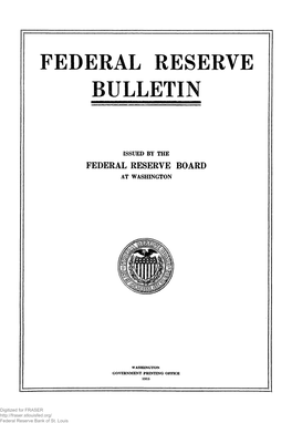 Federal Reserve Bulletin May 1915