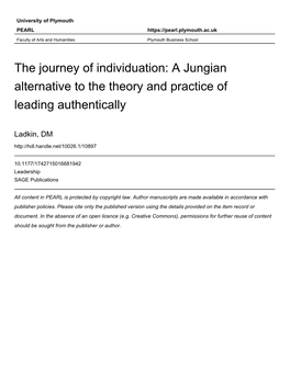 1 Authenticity and Individuation : a Jungian Contribution to the Theory